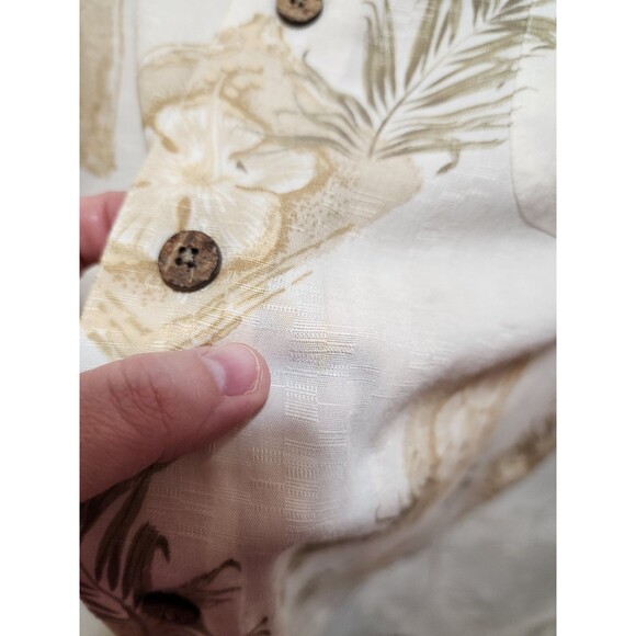 CARIBBEAN MENS XL MENS BUTTON UP SHIRT FLORAL VINTAGE Y2K TROPICAL VACATION SOFT - Picture 9 of 16